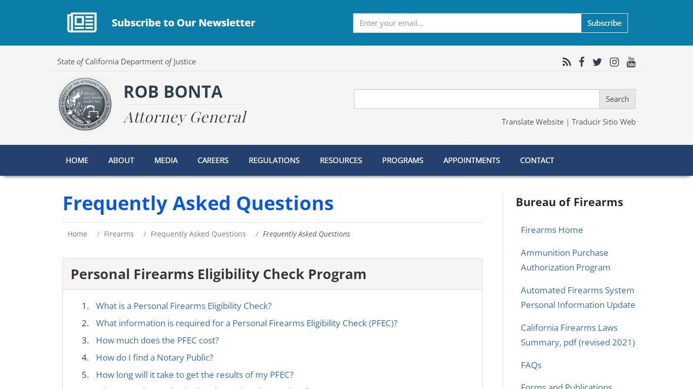 Frequently Asked Questions | State of California - Department of ...